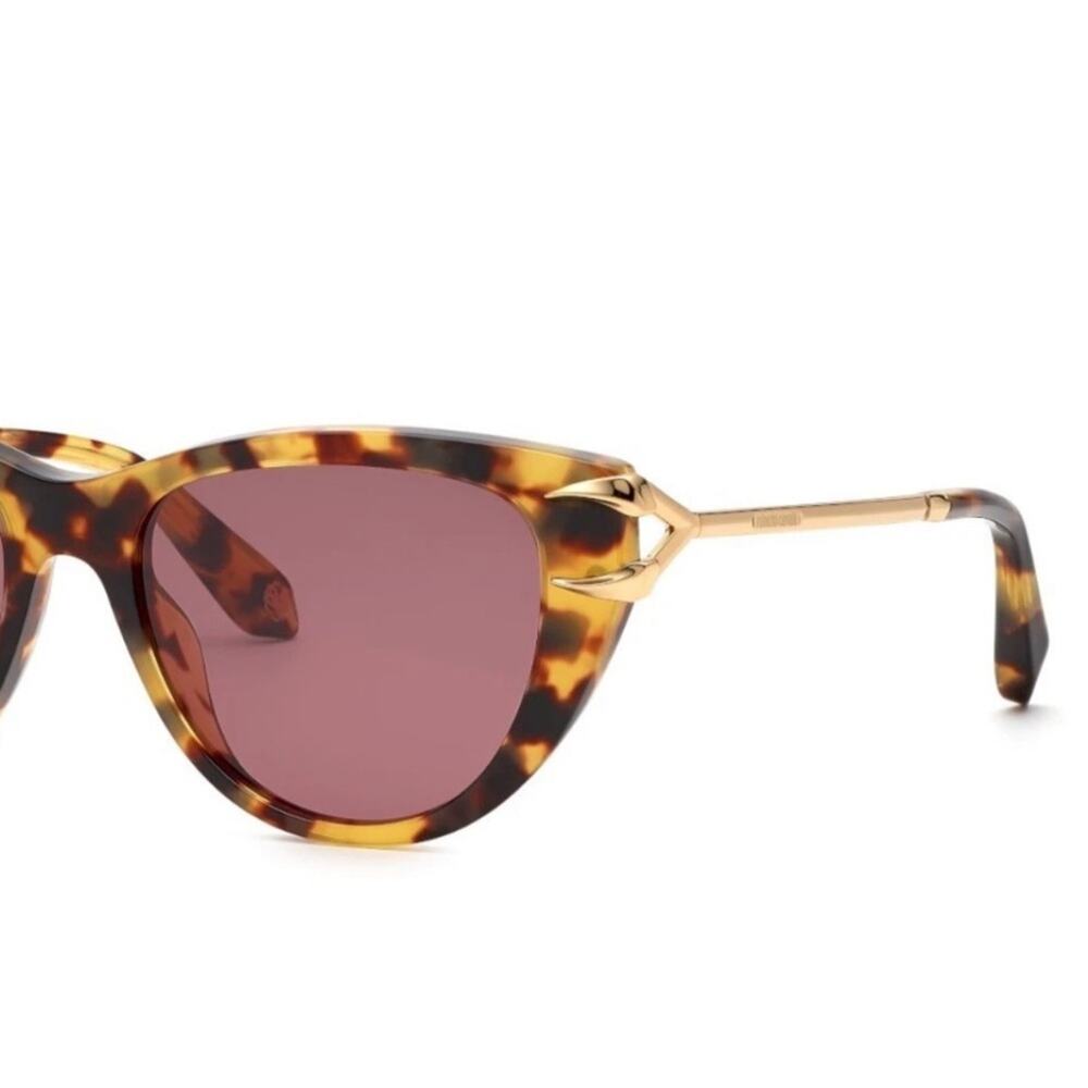 New! Roberto Cavalli SRC031 0777 Chic Havana Claw Sunglasses, Authentic - Picture 5 of 7